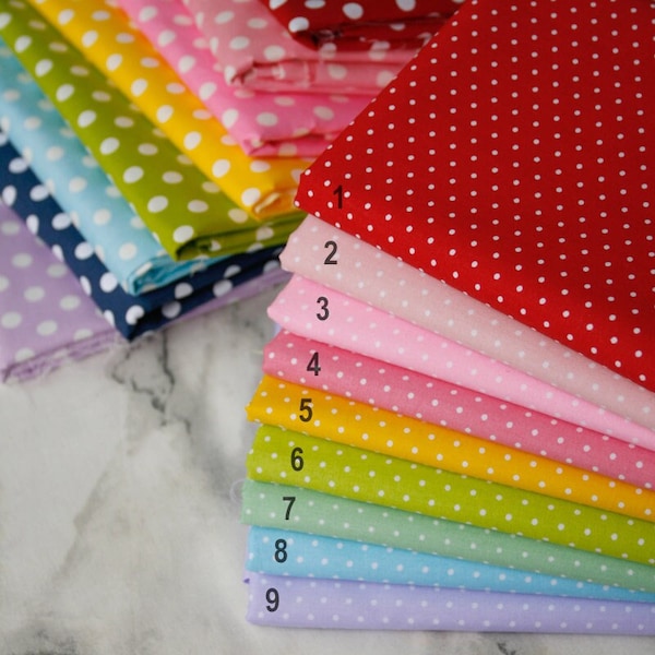 4823 - 1.5mm Mini Polka Dot Cotton Fabric - 62 Inch (Width) x 1/2 Yard (Length)