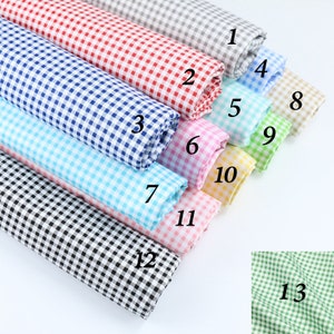 5514 - 5 mm Gingham Karo Baumwolle Stoff - 62 Zoll (Breite) x 1/2 Yard (Länge)