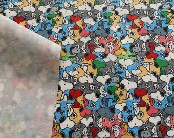 5277 - Colorful Snoopy Waterproof Fabric - 59 Inch (Width) x 1/2 Yard (Length)