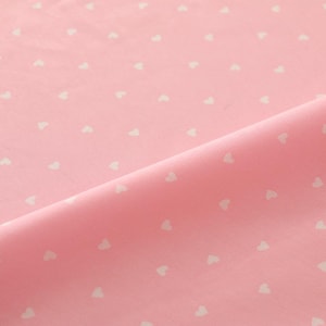 6099 - Valentine&#39;s Day Love Pink Heart Cotton Fabric - 62 Inch (Width) x 1/2 Yard (Length)