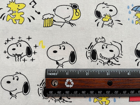 5880 - Snoopy Head Toss Cotton Fabric - 43 Inch (width) X 1
