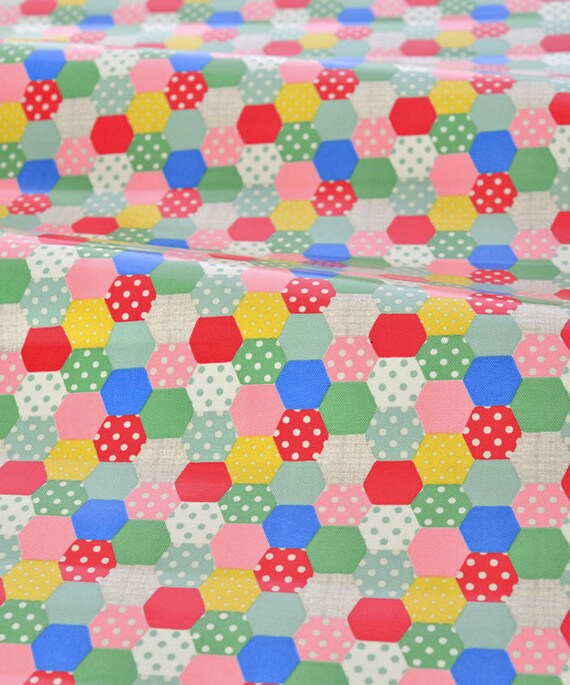 4028 Cath Kidston Patchwork Spot Oilcloth Waterproof Fabric Etsy