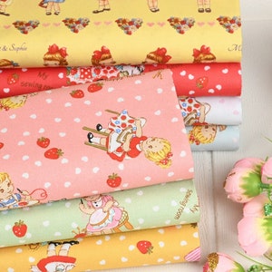 5952 - Retro Chic Girl Sewing Cotton Fabric - 43 Inch (Width) x 1/2 Yard (Length)