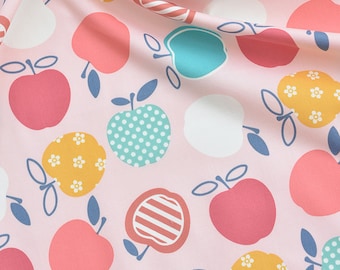 5178 - Colorful Apple Poplin Cotton Fabric - 55 Inch (Width) x 1/2 Yard (Length)