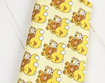 5826 - Kawaii Rilakkuma Bear Cotton Fabric - 43 Inch (Width) x 1/2 Yard (Length)
