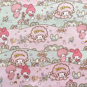 5786.1 - My Melody & My Sweet Piano Cotton Fabric - 43 Inch (Width) x 1/2 Yard (Length)