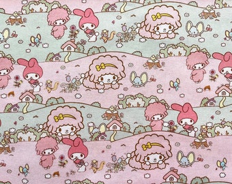 5786.1 - My Melody & My Sweet Piano Cotton Fabric - 43 Inch (Width) x 1/2 Yard (Length)