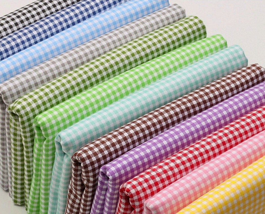4897 - 3mm Gingham Checker Cotton Fabric - 62 Inch (width) X 1/2 Yard ...