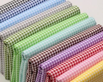 4897 - 3mm Gingham Checker Cotton Fabric - 62 Inch (Width) x 1/2 Yard (Length)