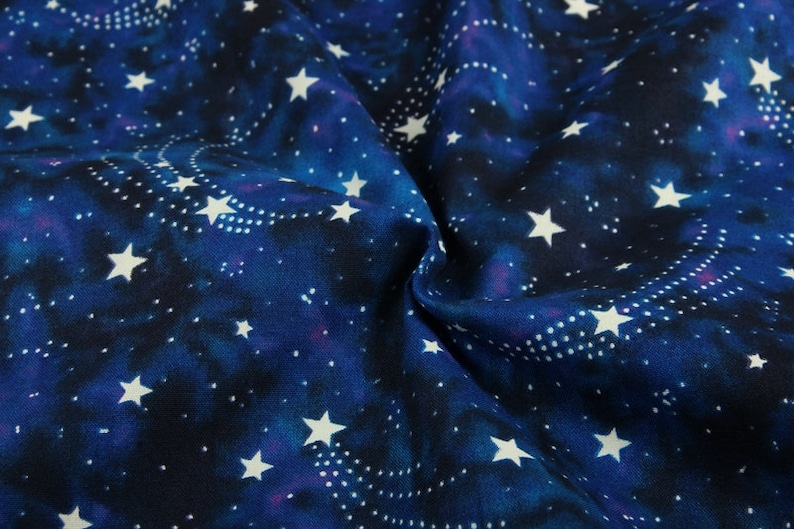 Width 5339 Star Night Sky Space Cotton Fabric 55 Inch x 12 Yard Length