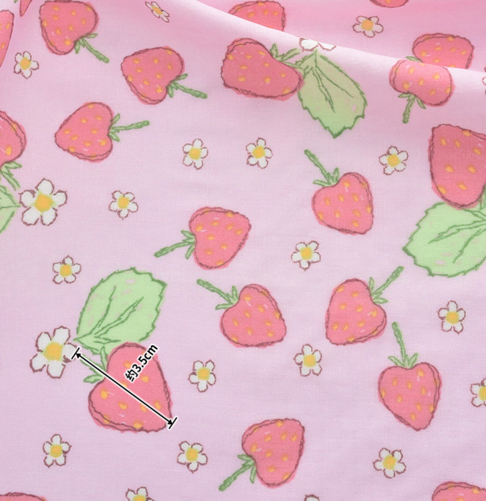 5144 Strawberry Floral Double Gauze Cotton Fabric 55 Inch Etsy