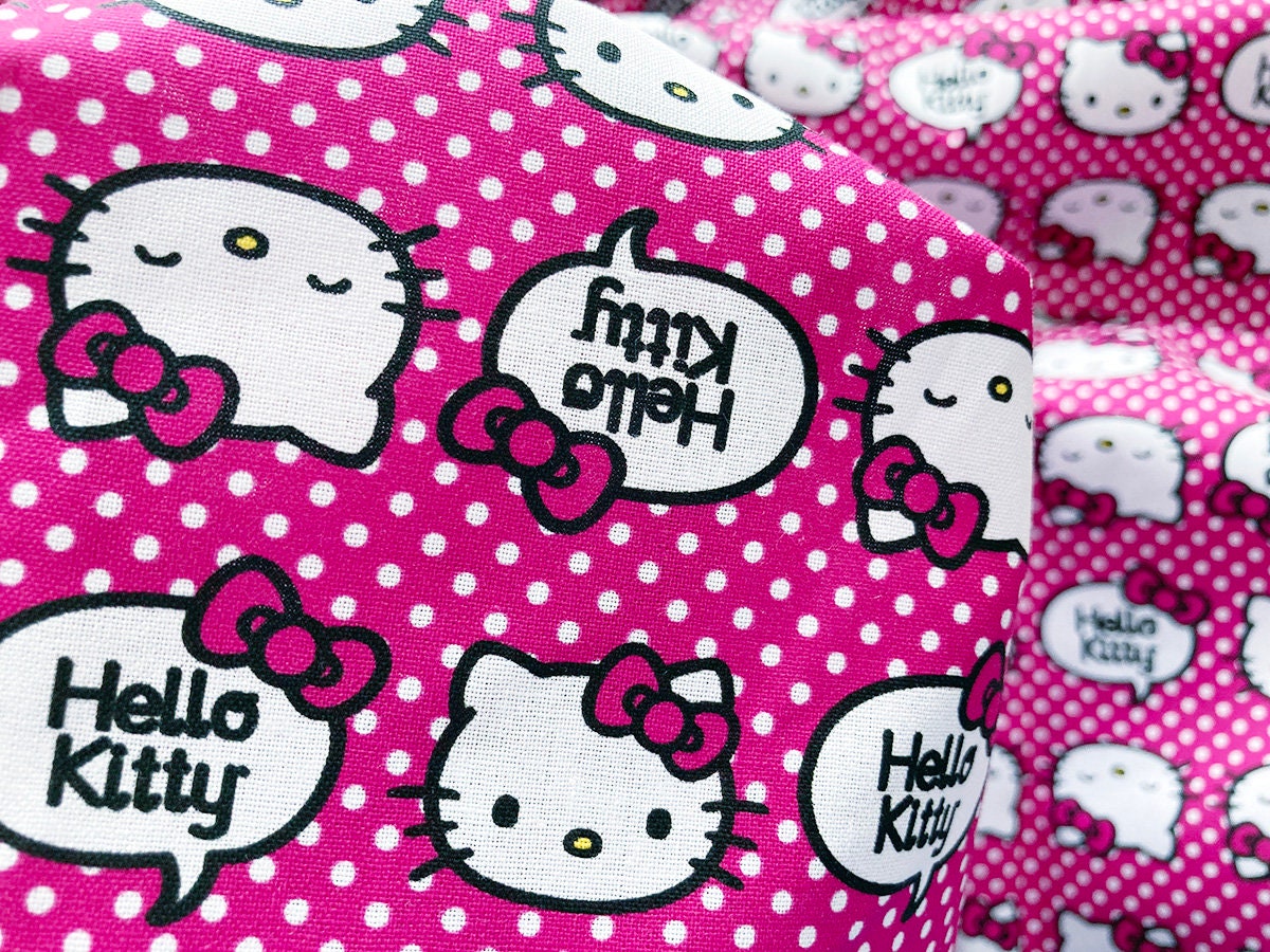 Hello Kitty Chevron Toss Flannel Fabric  Hello Kitty Cotton Fabric Yard -  Sale - Aliexpress