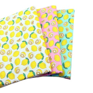 5721 - Zitronenscheibe Obst Baumwollstoff - 160 cm Breite x 0,5 cm Länge
