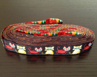16mm x 1yard (cat) woven ribbon (S710)