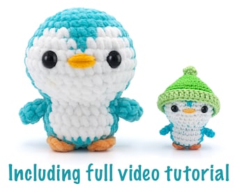 Modèle au crochet Amigurumi mini pingouin mignon