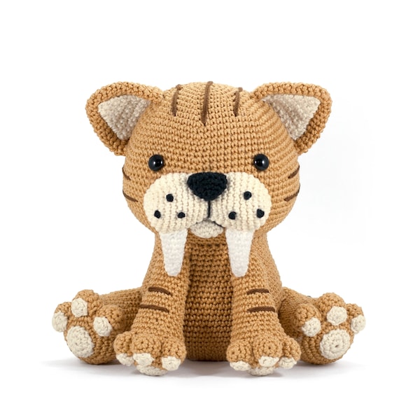 Oscar, der Säberzahntiger Häkelanleitung Amigurumi PDF