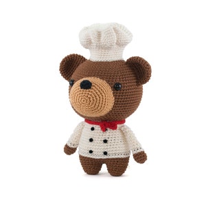 Björn the Cooking Bear Chef Amigurumi pattern PDF Crochet image 2