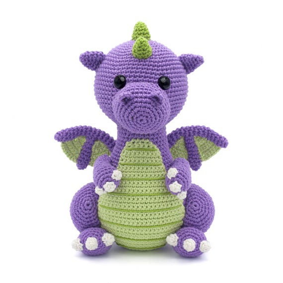 Elio the dragon crochet pattern - easy beginner Amigurumi pattern PDF, Crochet Dragon Pattern