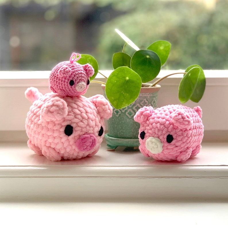 Cute Pig Amigurumi animal crochet pattern PDF pig crochet pattern image 4