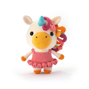 Bella the unicorn Amigurumi PDF crochet pattern image 1