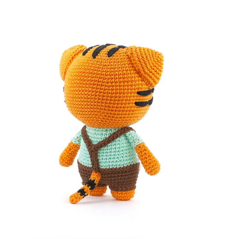 Jimmy the Tiger Amigurumi Crochet Pattern PDF cute tiger toy pattern image 3
