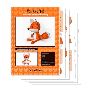 Sewing Pattern Fox PDF Stuffed Toy Plush Softie image 4