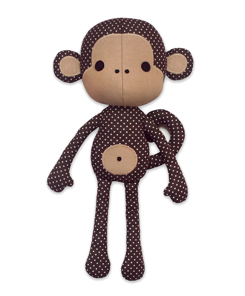 Cute Monkey rag doll sewing pattern PDF image 3