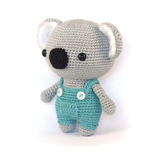 Koala Amigurumi Crochet Pattern (PDF) – Gardening Overalls Toy image 2