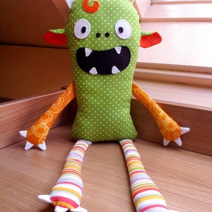 Monster Doll pdf sewing pattern Halloween softie Stuffed toy image 2