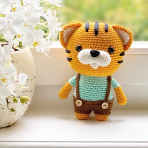 Jimmy the Tiger Amigurumi Crochet Pattern PDF cute tiger toy pattern image 6