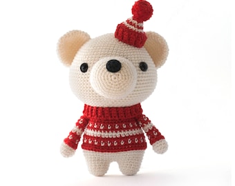 Pjotr the Polar Bear Amigurumi crochet pattern PDF - christmas crochet doll