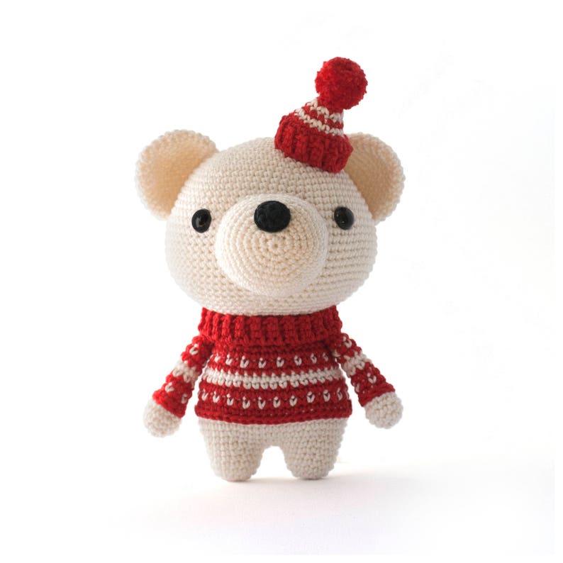 Pjotr the Polar Bear Amigurumi crochet pattern PDF christmas crochet doll image 1