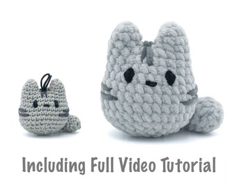 Cat Keychain Amigurumi pattern - Easy crochet pdf pattern for beginners