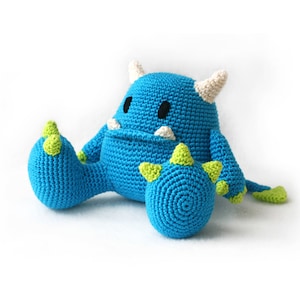 Crochet Pattern Mr. Blue Amigurumi Monster downloadable PDF