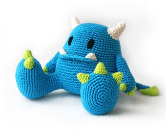 Crochet Pattern Mr. Blue Amigurumi Monster downloadable PDF