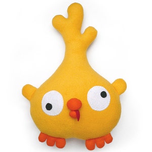 Sewing pattern Poloko chicken stuffed animal toy PDF image 1