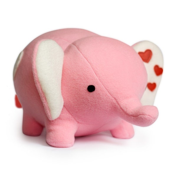 Love Elephant plushie pdf sewing pattern