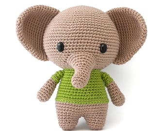 Joe the Elephant amigurumi crochet pattern PDF