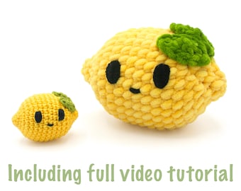 Lemon Crochet Pattern: Easy Amigurumi Fruit Plushie (PDF Pattern, Video Tutorial)