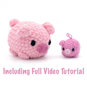 Cute Pig Amigurumi animal crochet pattern PDF pig crochet pattern image 1