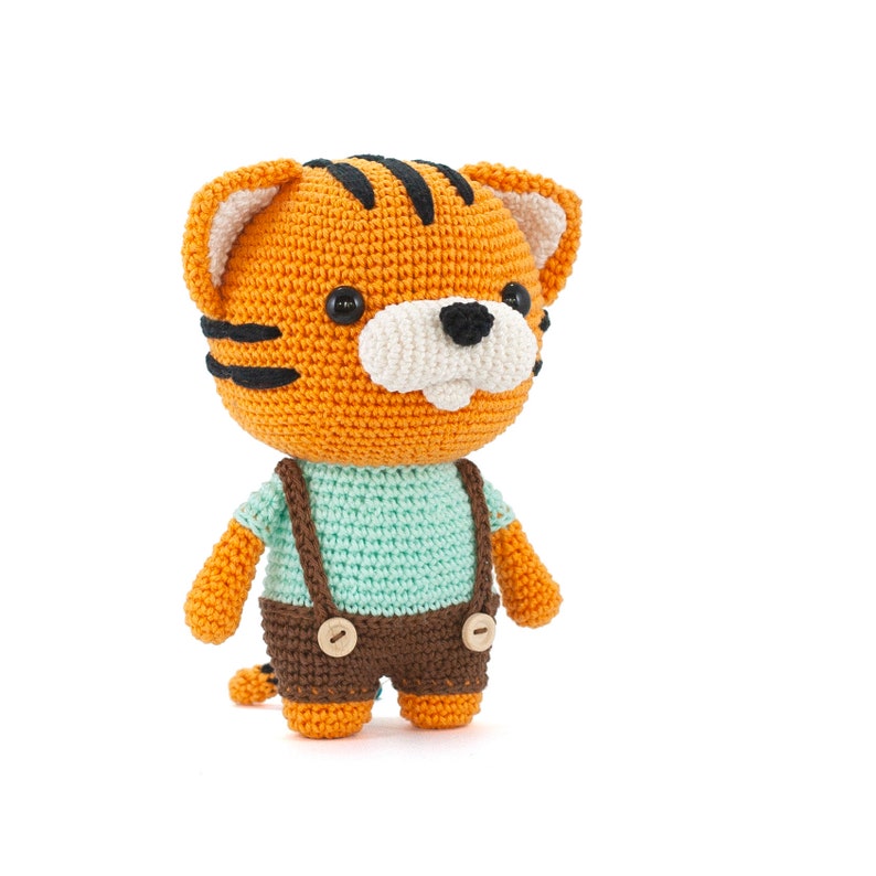 Jimmy the Tiger Amigurumi Crochet Pattern PDF cute tiger toy pattern image 2