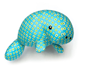 Manatee sea creature sewing pattern PDF - plush toy animal