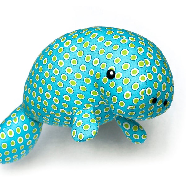Manatee sea creature sewing pattern PDF - plush toy animal