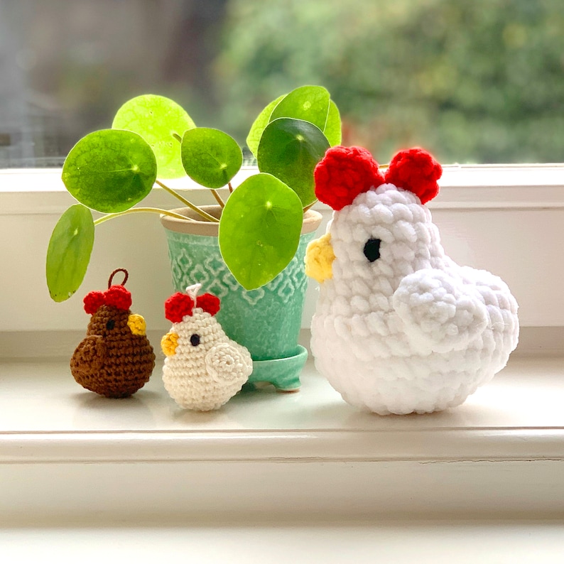 Cute Chicken Amigurumi pattern Easy crochet pdf pattern for beginners image 4