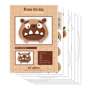 Bruno the dog pattern Big plush toy pattern pillow pdf image 3