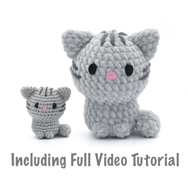 Lily the Cat Amigurumi pattern - Easy crochet pdf pattern for beginners