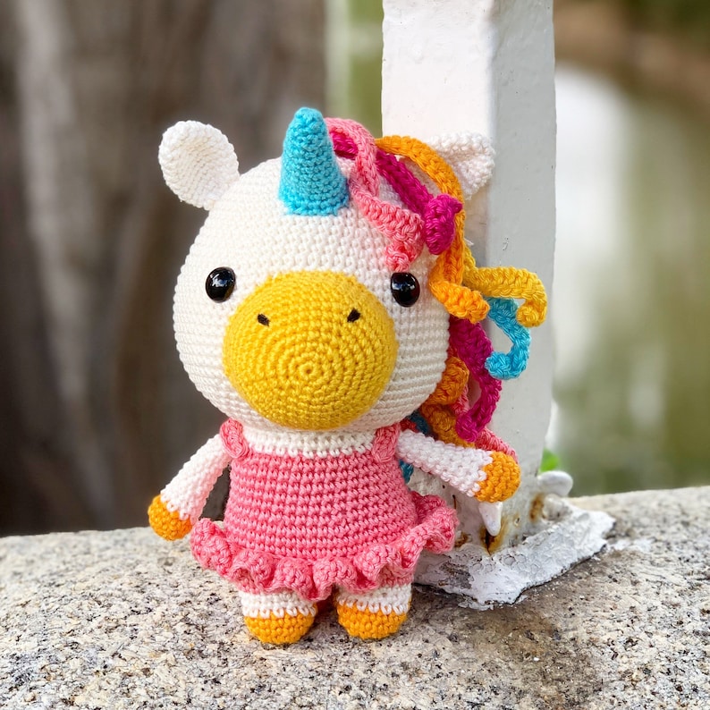 Bella the unicorn Amigurumi PDF crochet pattern image 4