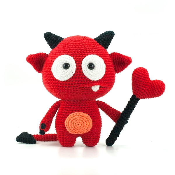 Kleine Liebes Teufel Amigurumi häkelanleitung Deutsch PDF