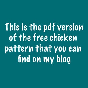 Cute Chicken Amigurumi pattern Easy crochet pdf pattern for beginners image 5
