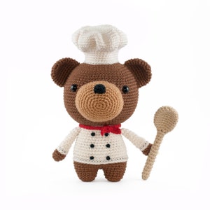 Björn the Cooking Bear Chef Amigurumi pattern PDF Crochet image 1